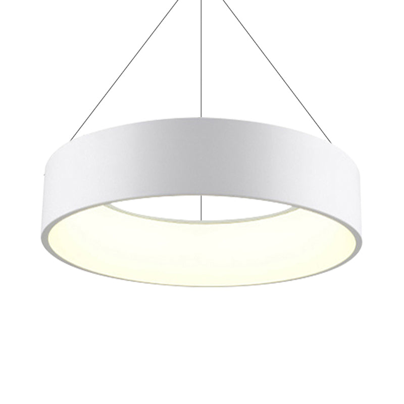 Circular/Squared Metal Pendant Ceiling Light Simple 1 Head Gray/White Ceiling Hanging Lamp in Warm/White/Third Gear Light, 18"/23.5" Wide Clearhalo 'Ceiling Lights' 'Modern Pendants' 'Modern' 'Pendant Lights' 'Pendants' Lighting' 118109