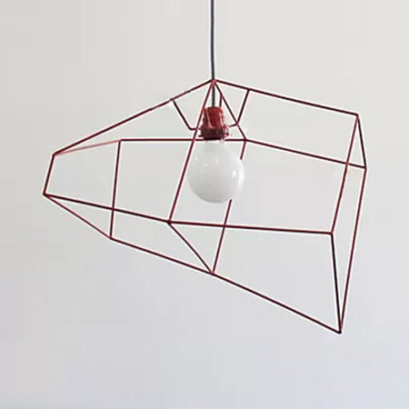 Simple 1 Light Suspension Light with Metal Shade Red/Yellow/Black Abstract Ceiling Pendant Light Clearhalo 'Ceiling Lights' 'Modern Pendants' 'Modern' 'Pendant Lights' 'Pendants' Lighting' 118125