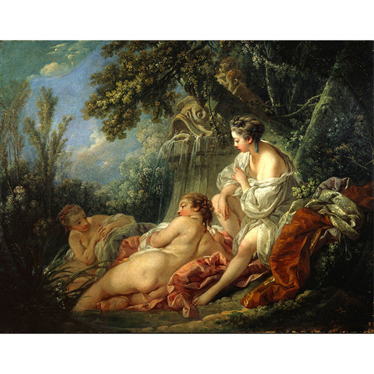 Stain-Proof Wallpaper Murals Retro Non-Woven Wall Art with Francois Boucher The Four Seasons Pattern Clearhalo 'Wall Decor' 'Wall Mural' 1181320