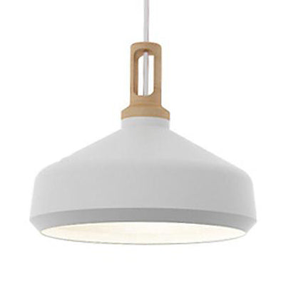 9.5"/14" Wide White Pendant Lighting with Cone/Barn Metal Shade Nordic Hanging Pendant Light for Dining Room White 14" Barn Clearhalo 'Ceiling Lights' 'Modern Pendants' 'Modern' 'Pendant Lights' 'Pendants' Lighting' 118159