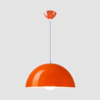 Black/White/Red Dome Hanging Light Nordic Aluminum 1 Light Suspension Light for Dining Room, 12"/14"/16" Wide Clearhalo 'Ceiling Lights' 'Modern Pendants' 'Modern' 'Pendant Lights' 'Pendants' Lighting' 118180