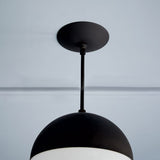 Black/Gold Sphere Pendant Lamp Modernist 1 Light Opal Glass Ceiling Light Fixture for Kitchen Clearhalo 'Ceiling Lights' 'Glass shade' 'Glass' 'Modern Pendants' 'Modern' 'Pendant Lights' 'Pendants' Lighting' 118323