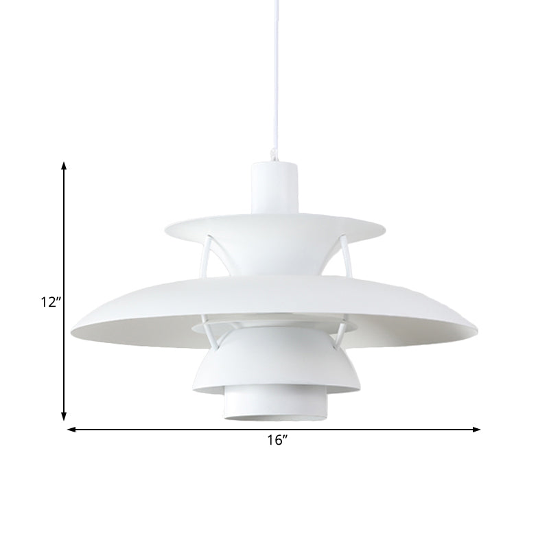 Designer Tiered Pendant Light Metal Shade 1 Light Hanging Ceiling Light with Hanging Cord Clearhalo 'Ceiling Lights' 'Modern Pendants' 'Modern' 'Pendant Lights' 'Pendants' Lighting' 118339