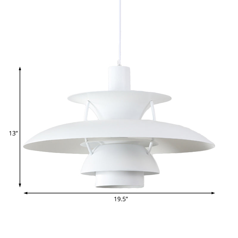 Designer Tiered Pendant Light Metal Shade 1 Light Hanging Ceiling Light with Hanging Cord Clearhalo 'Ceiling Lights' 'Modern Pendants' 'Modern' 'Pendant Lights' 'Pendants' Lighting' 118340