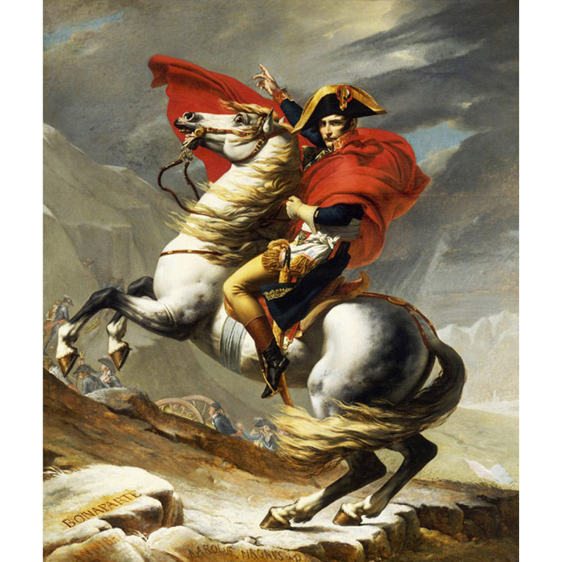 Classic Napoleon Oil Painting Murals for Office Decor Customized Wall Art  in Red Brown