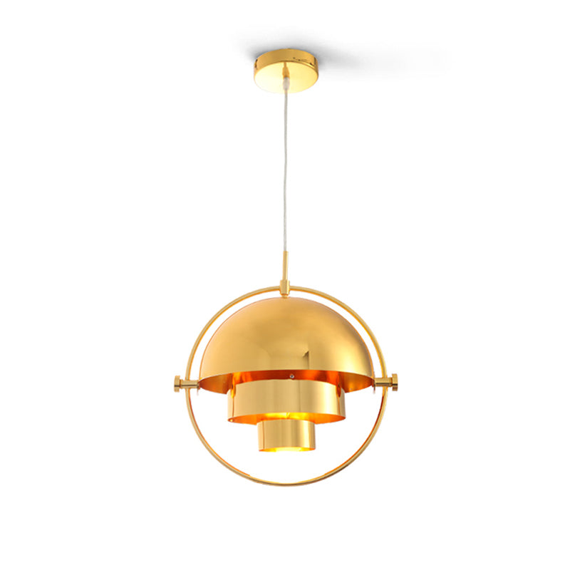 Metal Rotated Pendant Lighting in Modern Style 1 Light Black/White/Gold Hanging Light Clearhalo 'Ceiling Lights' 'Modern Pendants' 'Modern' 'Pendant Lights' 'Pendants' Lighting' 118438