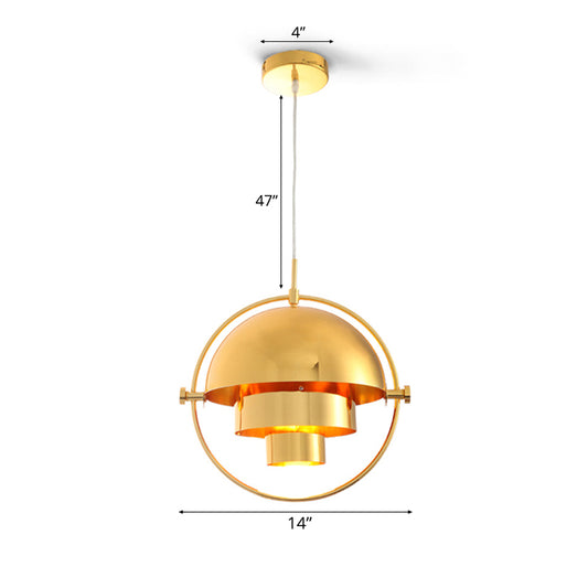 Metal Rotated Pendant Lighting in Modern Style 1 Light Black/White/Gold Hanging Light Clearhalo 'Ceiling Lights' 'Modern Pendants' 'Modern' 'Pendant Lights' 'Pendants' Lighting' 118439