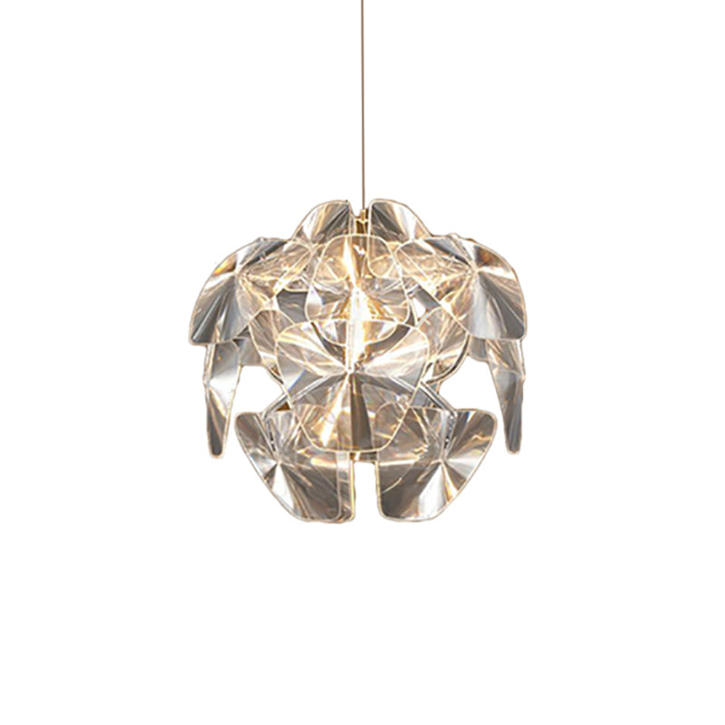 Globe Acrylic Pendant Lighting Fixture Modern 24"/28.5"/43" Wide 1 Light Clear Ceiling Suspension Lamp Clearhalo 'Ceiling Lights' 'Modern Pendants' 'Modern' 'Pendant Lights' 'Pendants' Lighting' 118475