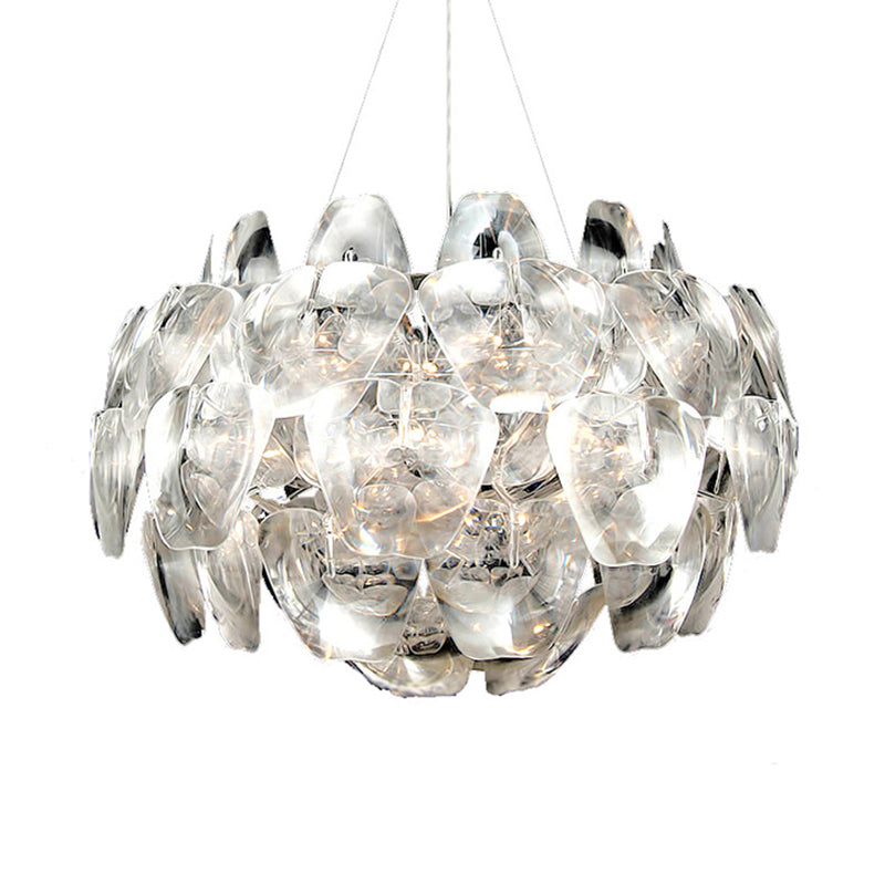 Globe Acrylic Pendant Lighting Fixture Modern 24"/28.5"/43" Wide 1 Light Clear Ceiling Suspension Lamp Clearhalo 'Ceiling Lights' 'Modern Pendants' 'Modern' 'Pendant Lights' 'Pendants' Lighting' 118477