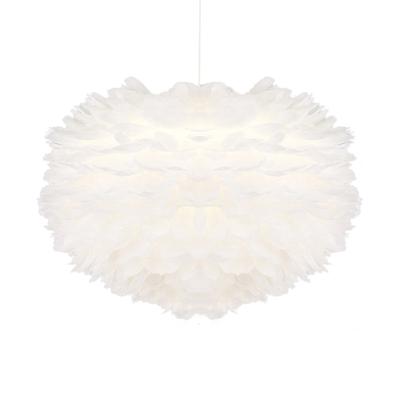 Pendant Light with Shade, Modern Style Feather Ceiling Light Fixture Clearhalo 'Ceiling Lights' 'Modern Pendants' 'Modern' 'Pendant Lights' 'Pendants' Lighting' 118493