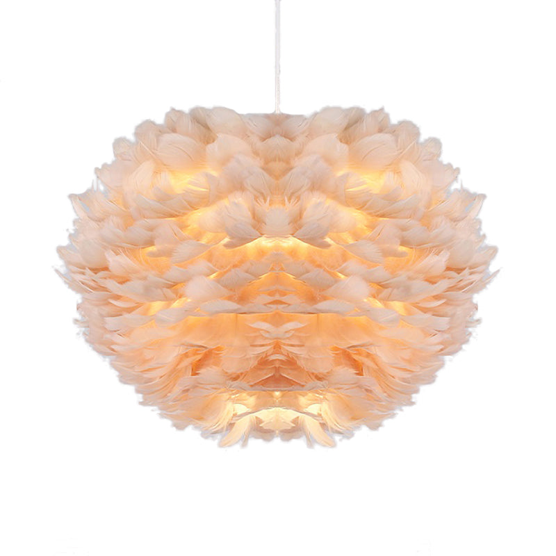 Pendant Light with Shade, Modern Style Feather Ceiling Light Fixture Clearhalo 'Ceiling Lights' 'Modern Pendants' 'Modern' 'Pendant Lights' 'Pendants' Lighting' 118495