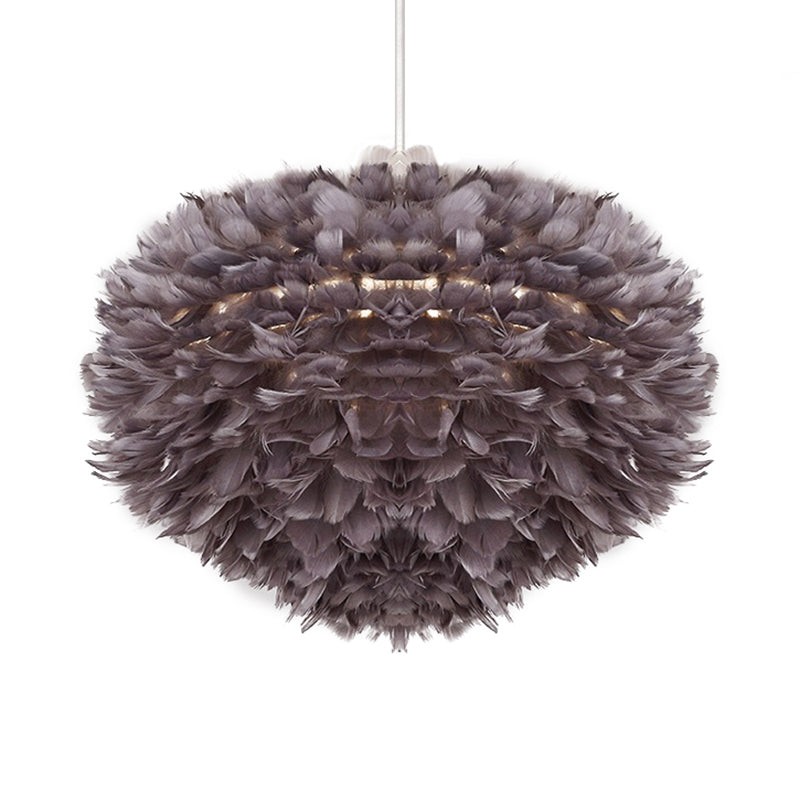 Pendant Light with Shade, Modern Style Feather Ceiling Light Fixture Clearhalo 'Ceiling Lights' 'Modern Pendants' 'Modern' 'Pendant Lights' 'Pendants' Lighting' 118497