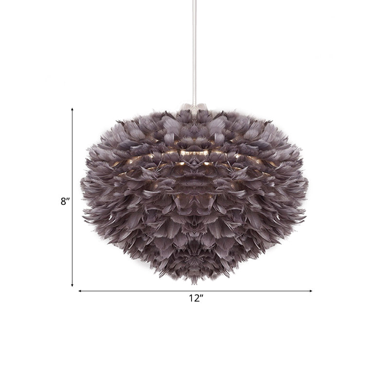 Pendant Light with Shade, Modern Style Feather Ceiling Light Fixture Clearhalo 'Ceiling Lights' 'Modern Pendants' 'Modern' 'Pendant Lights' 'Pendants' Lighting' 118498