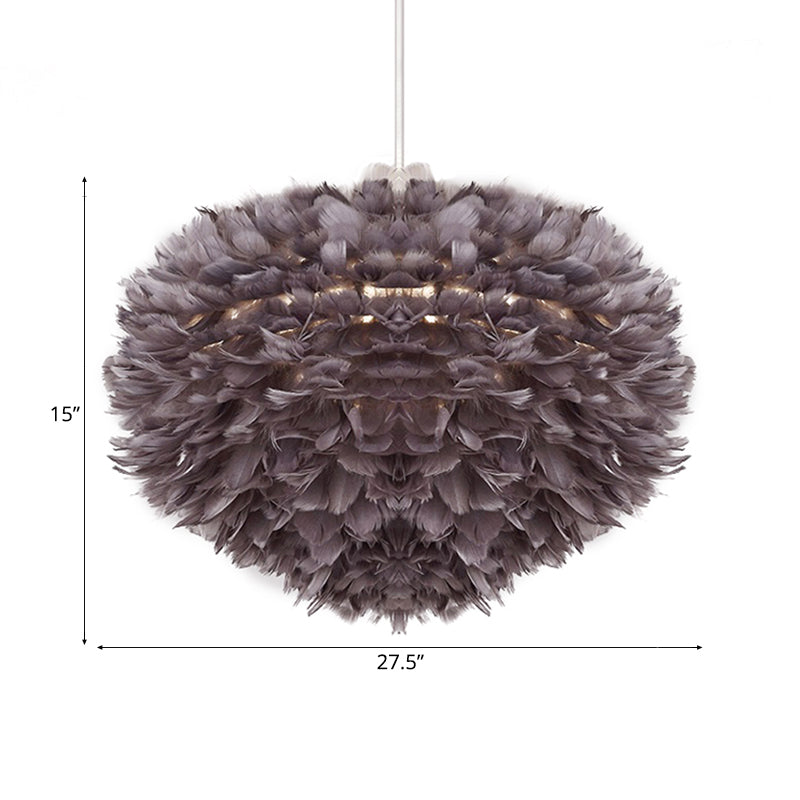 Pendant Light with Shade, Modern Style Feather Ceiling Light Fixture Clearhalo 'Ceiling Lights' 'Modern Pendants' 'Modern' 'Pendant Lights' 'Pendants' Lighting' 118502