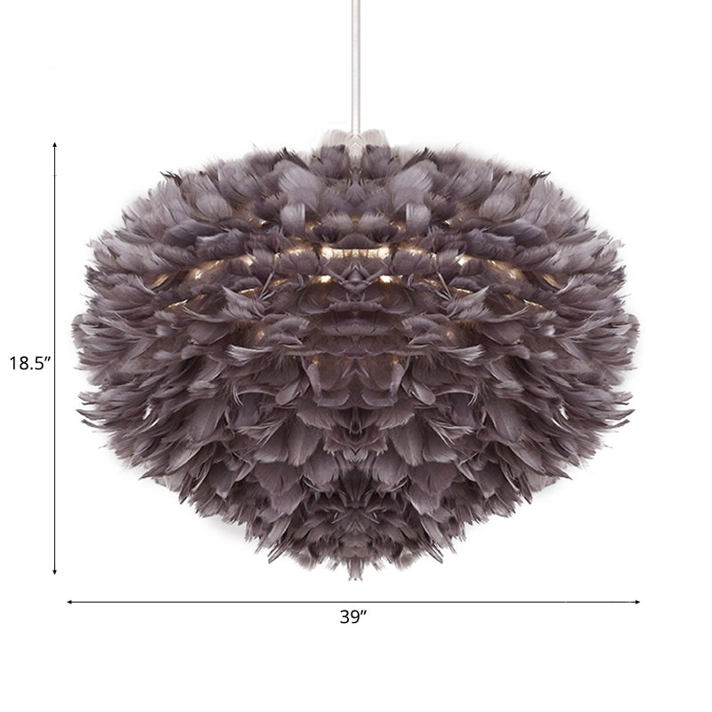 Pendant Light with Shade, Modern Style Feather Ceiling Light Fixture Clearhalo 'Ceiling Lights' 'Modern Pendants' 'Modern' 'Pendant Lights' 'Pendants' Lighting' 118504