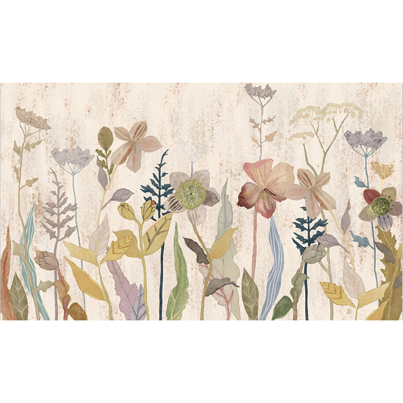 Large Flower Mural Wallpaper Custom Floral Wallcovering