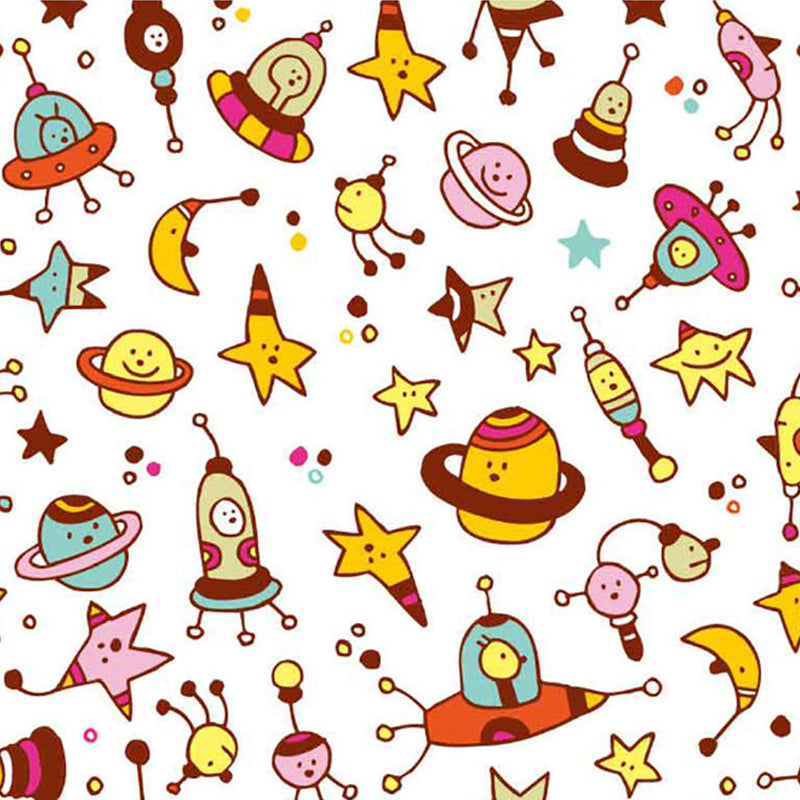 Yellow and Brown Stars Mural Decal Moisture Resistant Wall Covering for Child Bedroom Clearhalo 'Wall Decor' 'Wall Mural' 1186537