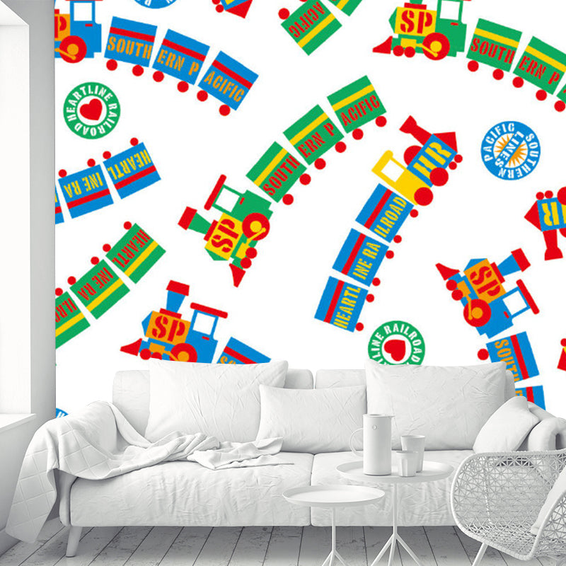 Waterproof Murals for Wall Kids Style Non-Woven Fabric Wall Art, Customize Size Available Red-Blue-Green Clearhalo 'Wall Decor' 'Wall Mural' 1186858