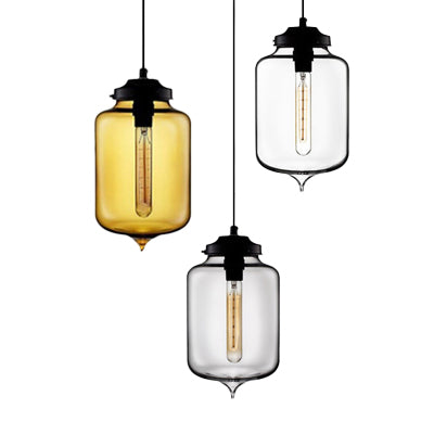 Teardrop Pendant Lighting in Modern Style Glass 1 Light Red/Brown/Blue Hanging Light Clearhalo 'Ceiling Lights' 'Glass shade' 'Glass' 'Modern Pendants' 'Modern' 'Pendant Lights' 'Pendants' Lighting' 118818