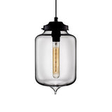 Teardrop Pendant Lighting in Modern Style Glass 1 Light Red/Brown/Blue Hanging Light Smoke Gray Clearhalo 'Ceiling Lights' 'Glass shade' 'Glass' 'Modern Pendants' 'Modern' 'Pendant Lights' 'Pendants' Lighting' 118821