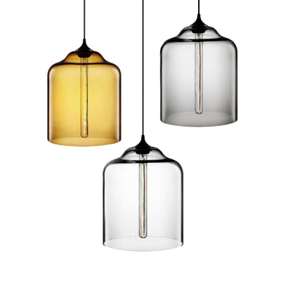 Glass Jug Suspension Light Contemporary 1 Light Red/Brown/Blue Hanging Ceiling Light Clearhalo 'Ceiling Lights' 'Glass shade' 'Glass' 'Modern Pendants' 'Modern' 'Pendant Lights' 'Pendants' Lighting' 118829