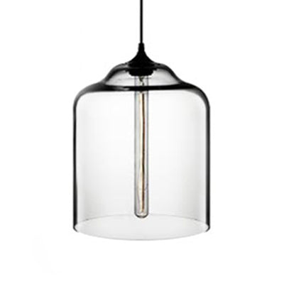 Glass Jug Suspension Light Contemporary 1 Light Red/Brown/Blue Hanging Ceiling Light Clear Clearhalo 'Ceiling Lights' 'Glass shade' 'Glass' 'Modern Pendants' 'Modern' 'Pendant Lights' 'Pendants' Lighting' 118830