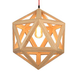 15"/19" Wide Cage Wood Drop Pendant Light 1-Head Ceiling Light Fixture for Dining Room Clearhalo 'Ceiling Lights' 'Pendant Lights' 'Pendants' Lighting' 118892