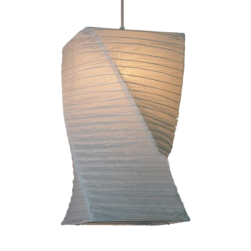 Lantern Ceiling Pendant Light Retro Fabric 8.5"/10.5"/11.5" Wide 1 Light White Hanging Lamp Kit Clearhalo 'Ceiling Lights' 'Modern Pendants' 'Modern' 'Pendant Lights' 'Pendants' Lighting' 118914