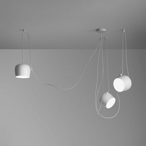 Metal Swag Pendant Light Kit Modern 3/4 Heads Hanging Pendant Light in Black/White with Adjustable Cord Clearhalo 'Ceiling Lights' 'Modern Pendants' 'Modern' 'Pendant Lights' 'Pendants' Lighting' 119115