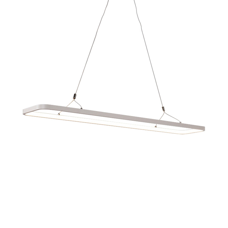 Linear Kitchen Suspension Pendant Acrylic 39"/47" Wide LED Simple Ceiling Light over Island in Warm/White Light Clearhalo 'Ceiling Lights' 'Modern Pendants' 'Modern' 'Pendant Lights' 'Pendants' Lighting' 119192