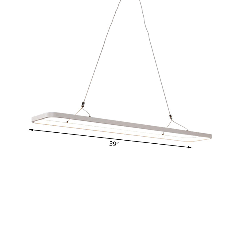 Linear Kitchen Suspension Pendant Acrylic 39"/47" Wide LED Simple Ceiling Light over Island in Warm/White Light Clearhalo 'Ceiling Lights' 'Modern Pendants' 'Modern' 'Pendant Lights' 'Pendants' Lighting' 119193