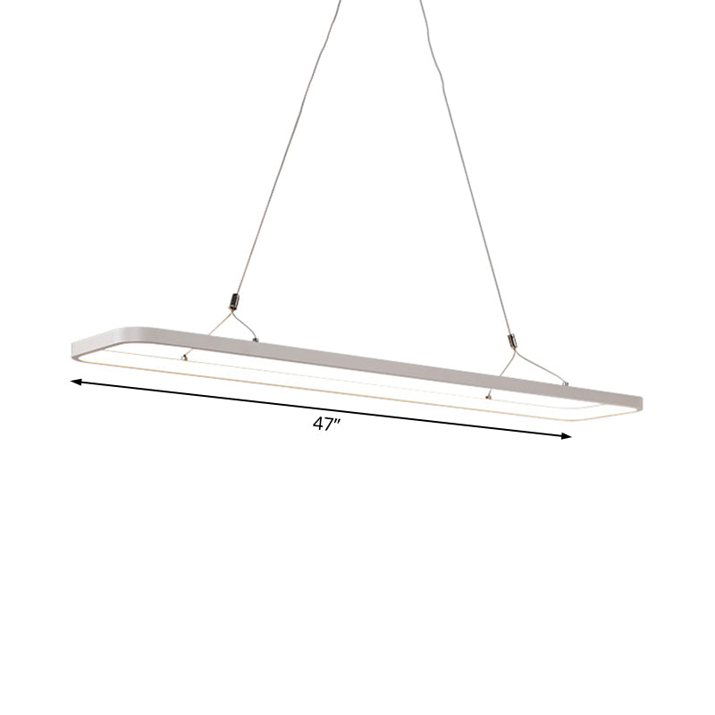 Linear Kitchen Suspension Pendant Acrylic 39"/47" Wide LED Simple Ceiling Light over Island in Warm/White Light Clearhalo 'Ceiling Lights' 'Modern Pendants' 'Modern' 'Pendant Lights' 'Pendants' Lighting' 119194