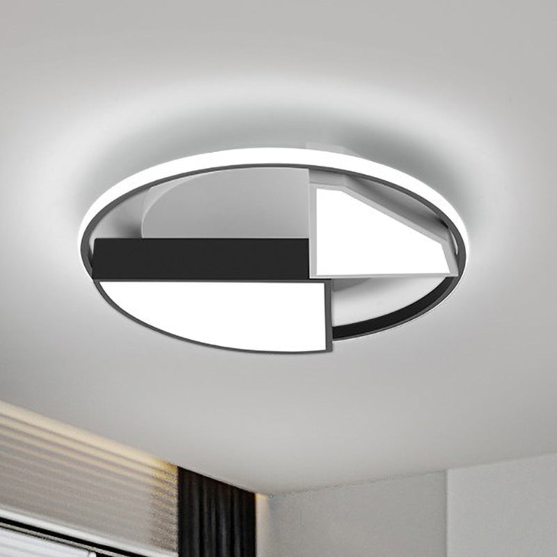 Metal Diamond Ceiling Mounted Fixture Modernist 16"/19.5" Wide LED Black-White Flushmount Lighting (The customization will be 15 days) Black-White Clearhalo 'Ceiling Lights' 'Close To Ceiling Lights' 'Close to ceiling' 'Flush mount' Lighting' 1193744