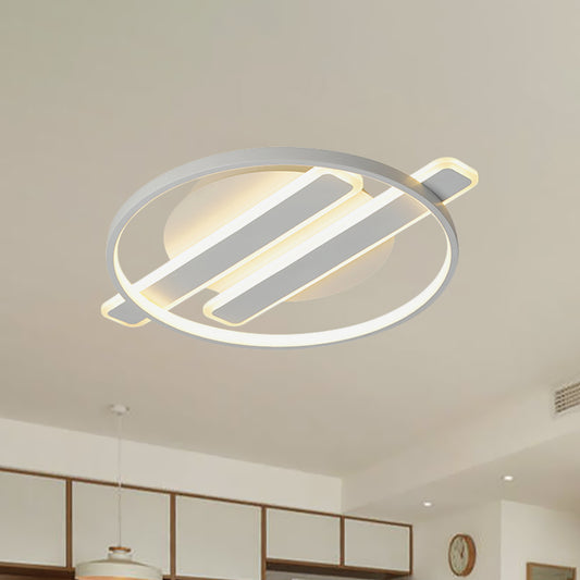 Acrylic Hoop Ceiling Mounted Lamp Simplicity LED White Flush Lighting Fixture for Bedroom Clearhalo 'Ceiling Lights' 'Close To Ceiling Lights' 'Close to ceiling' 'Flush mount' Lighting' 1193875