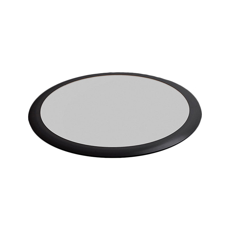 Metallic Round Ceiling Mounted Fixture Minimalist LED Black Flush Lighting in White/Warm Light, 16.5"/20.5"/24.5" Dia Clearhalo 'Ceiling Lights' 'Close To Ceiling Lights' 'Close to ceiling' 'Flush mount' Lighting' 1193935