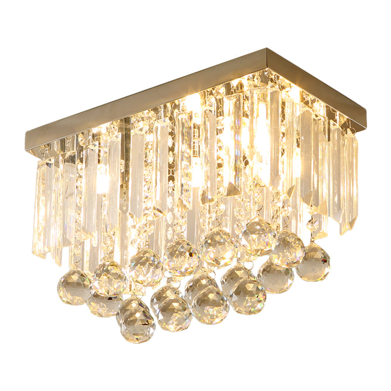 Cuboid Clear Crystal Flushmount Simple Style Corridor LED Flush Mount Ceiling Light Clearhalo 'Ceiling Lights' 'Close To Ceiling Lights' 'Close to ceiling' 'Flush mount' Lighting' 1194286