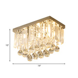 Cuboid Clear Crystal Flushmount Simple Style Corridor LED Flush Mount Ceiling Light Clearhalo 'Ceiling Lights' 'Close To Ceiling Lights' 'Close to ceiling' 'Flush mount' Lighting' 1194287