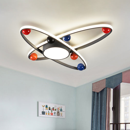 Acrylic Starry Sky Flushmount Light Nordic LED Grey Flush Ceiling Lamp Fixture for Kids Bedroom Grey Clearhalo 'Ceiling Lights' 'Close To Ceiling Lights' 'Close to ceiling' 'Flush mount' Lighting' 1194629