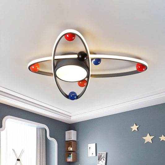 Acrylic Starry Sky Flushmount Light Nordic LED Grey Flush Ceiling Lamp Fixture for Kids Bedroom Clearhalo 'Ceiling Lights' 'Close To Ceiling Lights' 'Close to ceiling' 'Flush mount' Lighting' 1194630