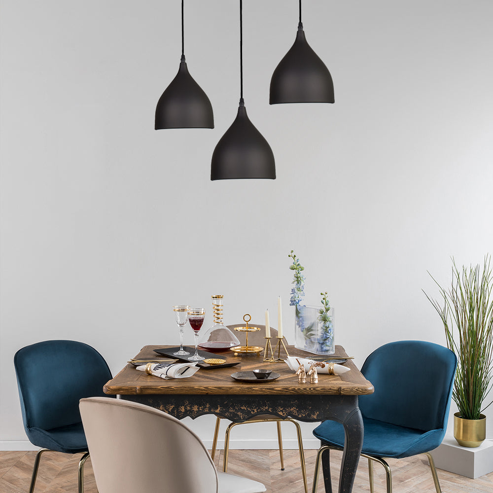 6.5"/10"/12" Wide Dome Pendant Ceiling Light Modern Metal 1 Light Black/White/Red Suspension Light Black Clearhalo 'Ceiling Lights' 'Modern Pendants' 'Modern' 'Pendant Lights' 'Pendants' Lighting' 119496