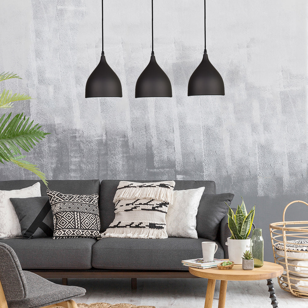 6.5"/10"/12" Wide Dome Pendant Ceiling Light Modern Metal 1 Light Black/White/Red Suspension Light Clearhalo 'Ceiling Lights' 'Modern Pendants' 'Modern' 'Pendant Lights' 'Pendants' Lighting' 119498