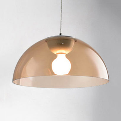 Nordic 1 Light Suspension Pendant with Acrylic Shade Red/Black/White Dome Ceiling Pendant Light Clearhalo 'Ceiling Lights' 'Modern Pendants' 'Modern' 'Pendant Lights' 'Pendants' Lighting' 119659