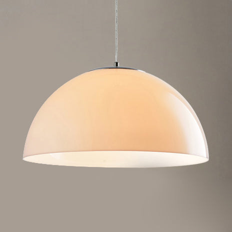 Nordic 1 Light Suspension Pendant with Acrylic Shade Red/Black/White Dome Ceiling Pendant Light Clearhalo 'Ceiling Lights' 'Modern Pendants' 'Modern' 'Pendant Lights' 'Pendants' Lighting' 119662