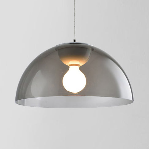 Nordic 1 Light Suspension Pendant with Acrylic Shade Red/Black/White Dome Ceiling Pendant Light Clearhalo 'Ceiling Lights' 'Modern Pendants' 'Modern' 'Pendant Lights' 'Pendants' Lighting' 119664