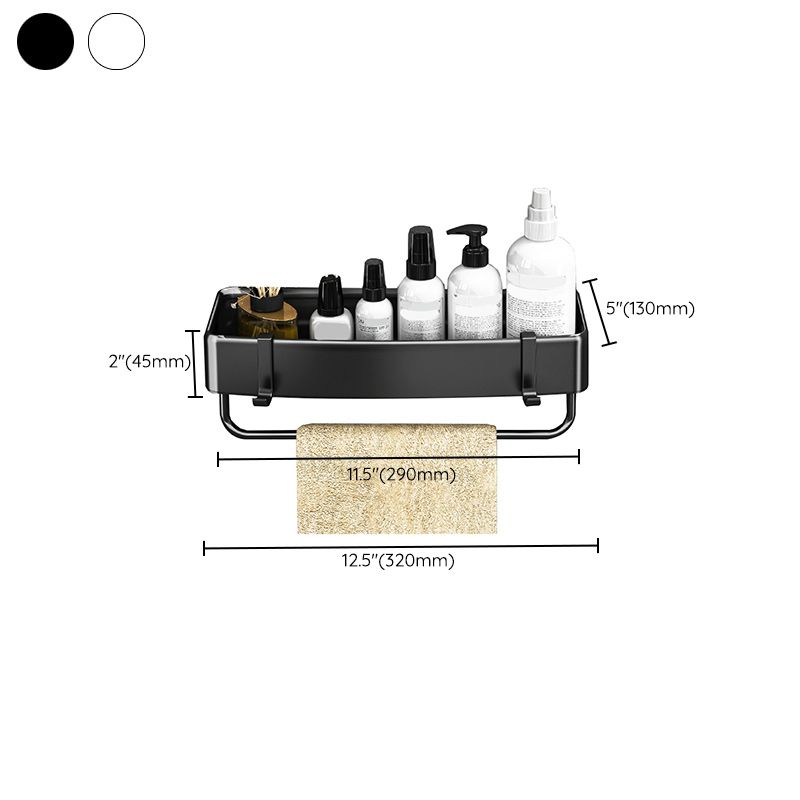 Modern Black and White Metal Bath Hardware Set Bath Shelf Bathroom Hardware Set Clearhalo 'Bathroom Hardware Sets' 'Bathroom Hardware' 'Bathroom Remodel & Bathroom Fixtures' 'bathroom_hardware_sets' 'Home Improvement' 'home_improvement' 'home_improvement_bathroom_hardware_sets' 1200x1200_00360fac-613c-41e9-acfa-7df7bdd1e101