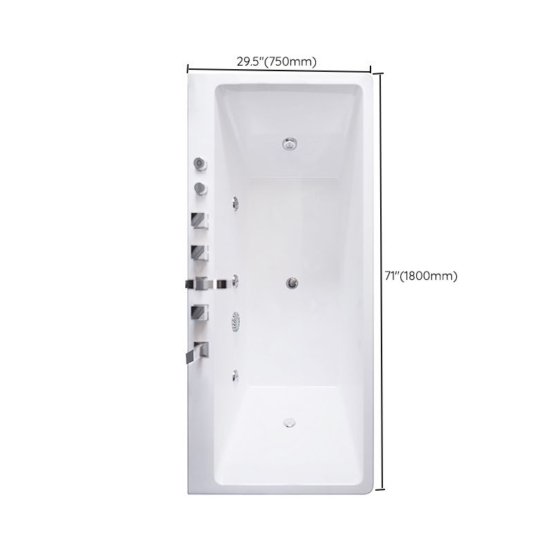 Modern Rectangle Acrylic Embedded Bathtub with Massage Device Clearhalo 'Bathroom Remodel & Bathroom Fixtures' 'Bathtubs' 'Home Improvement' 'home_improvement' 'home_improvement_bathtubs' 'Showers & Bathtubs' 1200x1200_003a008b-1f57-4c64-bb3f-2e1f562984a7