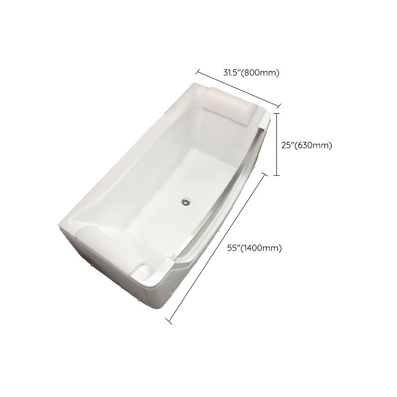 Modern Rectangle Acrylic Bathtub Back to Wall with Massage Device Clearhalo 'Bathroom Remodel & Bathroom Fixtures' 'Bathtubs' 'Home Improvement' 'home_improvement' 'home_improvement_bathtubs' 'Showers & Bathtubs' 1200x1200_0049ee52-4da2-477b-8d7b-1617566a303c