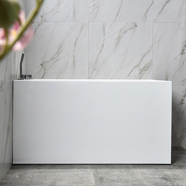 Flat Bottom Rectangular Bathtub Antique Finish Back to Wall Modern Bath Tub Clearhalo 'Bathroom Remodel & Bathroom Fixtures' 'Bathtubs' 'Home Improvement' 'home_improvement' 'home_improvement_bathtubs' 'Showers & Bathtubs' 1200x1200_004e3cbe-8d70-49f0-a661-c9a1f29c55e2