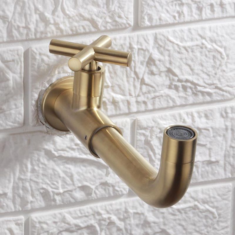 Contemporary Wall Mounted Bathroom Faucet Cross Handle Solid Brass Faucet Clearhalo 'bathroom_sink_faucets' 'Conjunta de Baño y Conjunta de Grifo' 'Coronamiento de Baño y Dispositivo de Baño' 'Grifo del lavabo del baño' 'Hogar' 'home_improvement' 'home_improvement_bathroom_sink_faucets' 'Mejoras para el hogar' 1200x1200_00718132-e99f-4d07-bf8c-04f6b2ee61c5