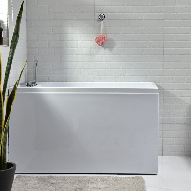 Modern Back to Wall Bathtub Rectangular Antique Finish Bathtub Clearhalo 'Bathroom Remodel & Bathroom Fixtures' 'Bathtubs' 'Home Improvement' 'home_improvement' 'home_improvement_bathtubs' 'Showers & Bathtubs' 1200x1200_00974dfb-9744-485c-a551-f34db7577652